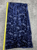 CLIO Velvet Floral Maxi Skirt Womens Medium Navy Blue