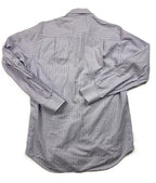 David Donahue Trim Fit Dress Shirt Mens Size 16 34/35 Lavender Pinstripe Cotton