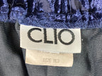 CLIO Velvet Floral Maxi Skirt Womens Medium Navy Blue