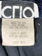 CLIO Velvet Floral Maxi Skirt Womens Medium Navy Blue