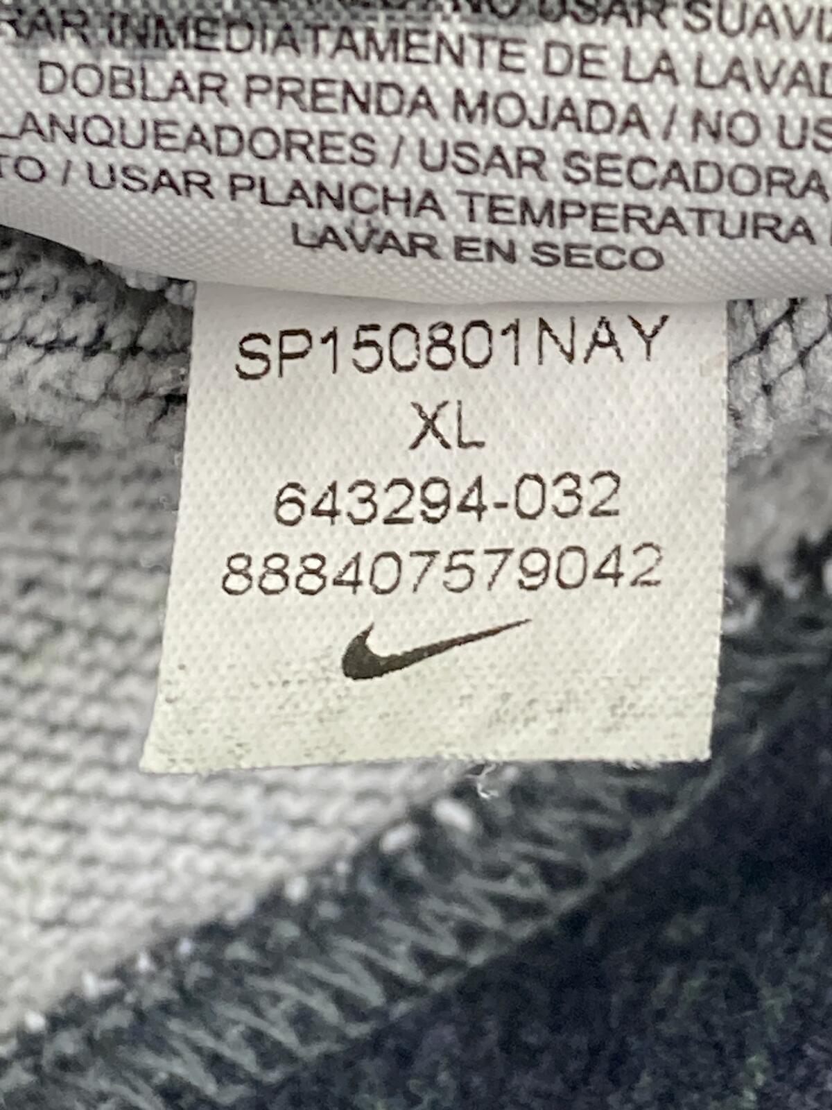 Nike Dri-FIT Womens Crewneck Sweatshirt Pullover Gray Blue Space Dye Pocket  XL
