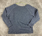 Nike Dri-FIT Womens Crewneck Sweatshirt Pullover Gray Blue Space Dye Pocket  XL