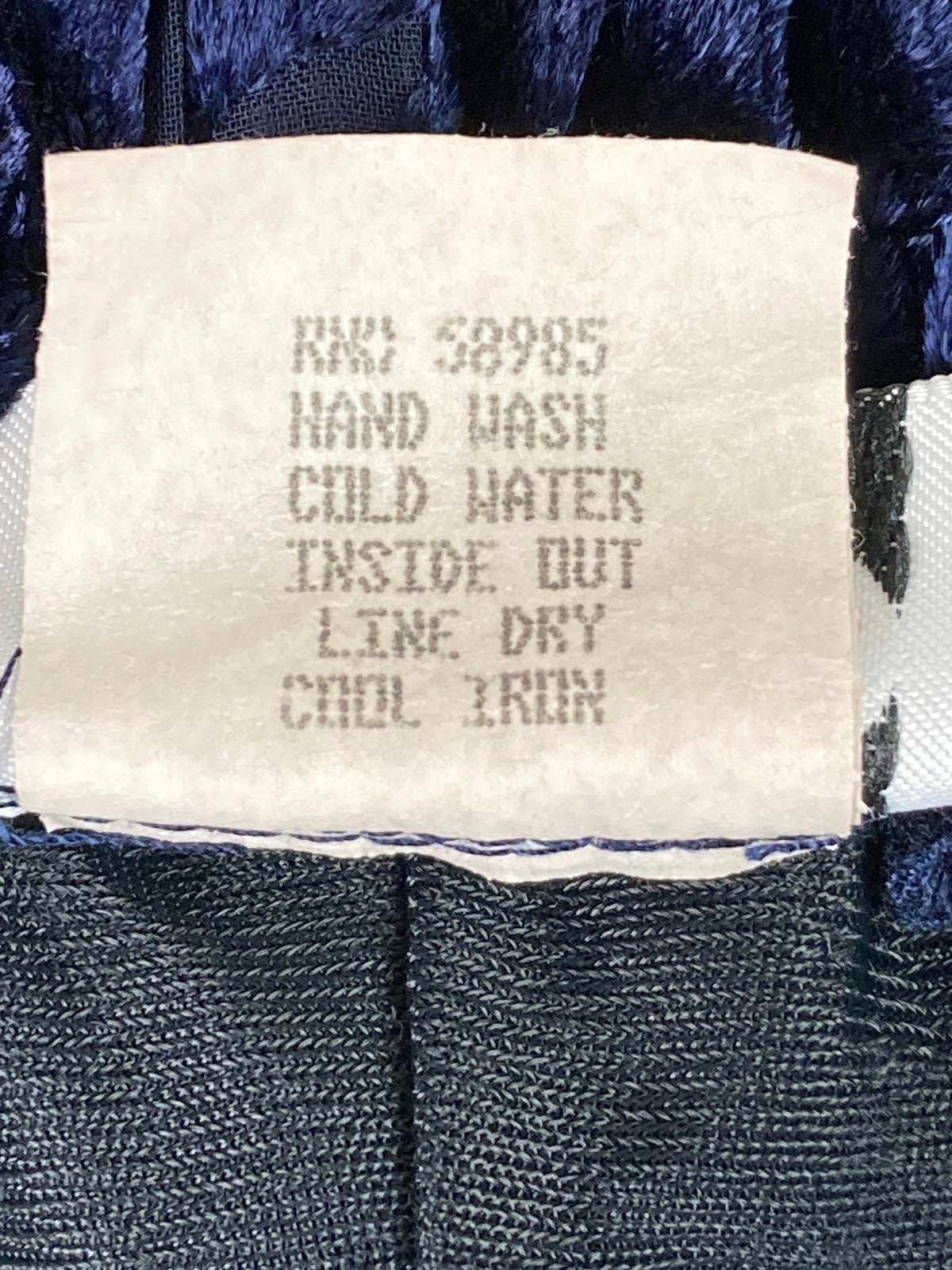 CLIO Velvet Floral Maxi Skirt Womens Medium Navy Blue