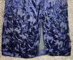 CLIO Velvet Floral Maxi Skirt Womens Medium Navy Blue
