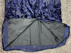 CLIO Velvet Floral Maxi Skirt Womens Medium Navy Blue