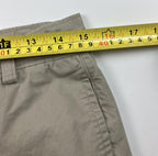 Disney Parks Mickey Mouse Chino Shorts Men Sz 30 Khaki Beige Embroidered Zip Fly