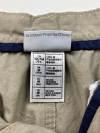 Disney Parks Mickey Mouse Chino Shorts Men Sz 30 Khaki Beige Embroidered Zip Fly