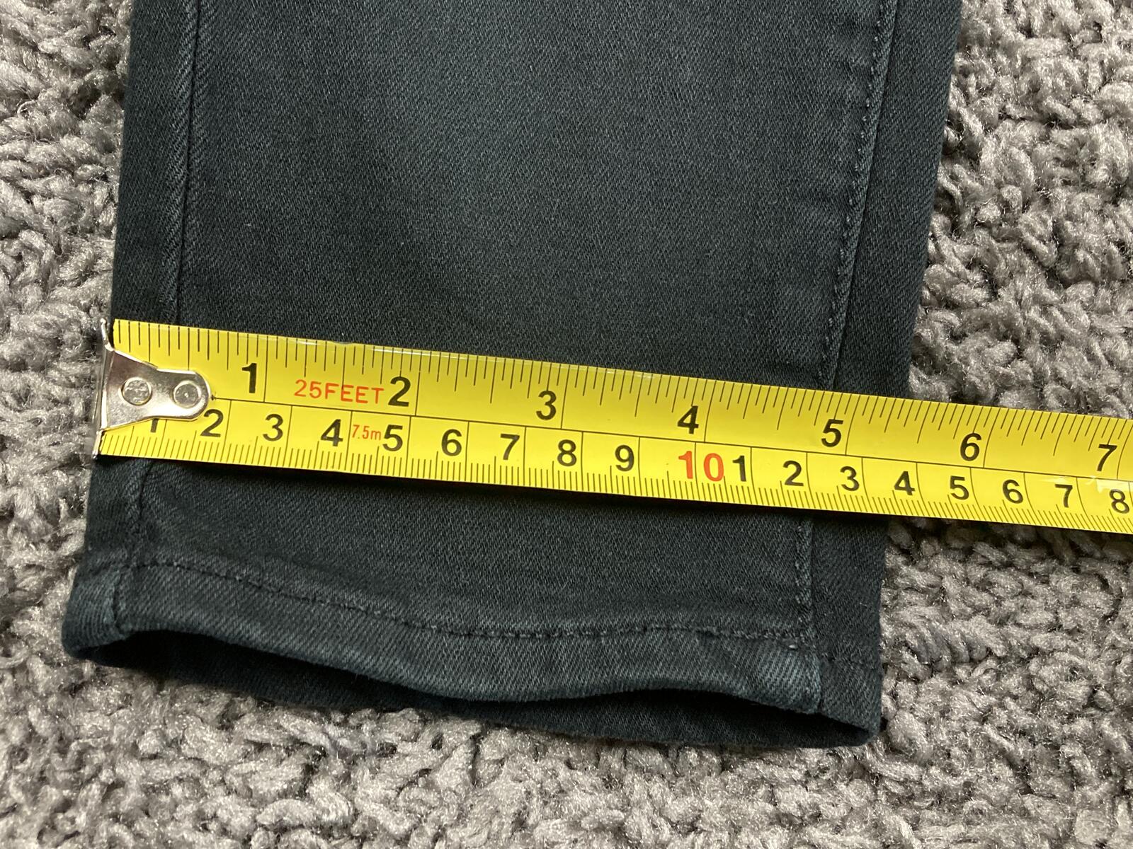 PAIGE Verdugo Ankle Skinny Jeans Black Overdye Transcend Stretch Womens Size 28