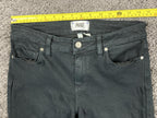 PAIGE Verdugo Ankle Skinny Jeans Black Overdye Transcend Stretch Womens Size 28