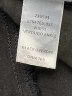 PAIGE Verdugo Ankle Skinny Jeans Black Overdye Transcend Stretch Womens Size 28