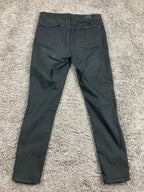 PAIGE Verdugo Ankle Skinny Jeans Black Overdye Transcend Stretch Womens Size 28