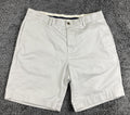 Brooks Brothers Men Advantage Chino Shorts Stretch Waistband Ivory 9" Inseam 36