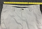 Brooks Brothers Men Advantage Chino Shorts Stretch Waistband Ivory 9" Inseam 36