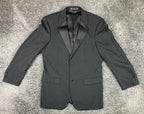 Emanuel Ungaro Wool Blazer Jacket  Black 2 Button Notch Lapel Lined Sz 38R