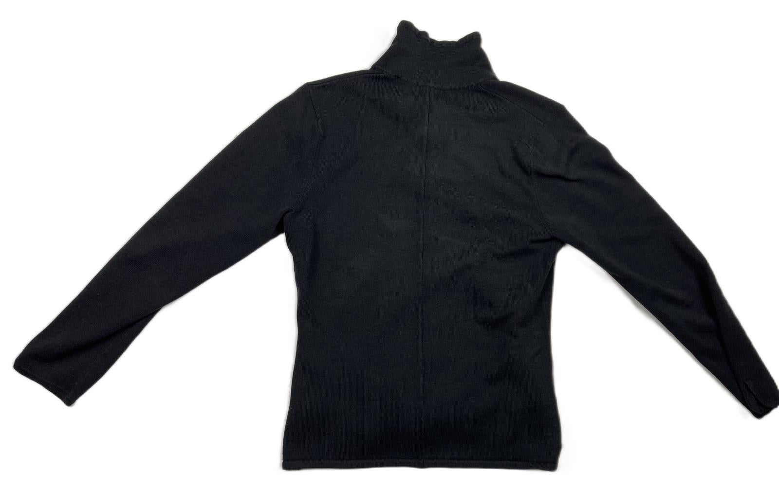 Oobe Button Front Funnel Collar Cardigan Sweater Women’s Size XS Black