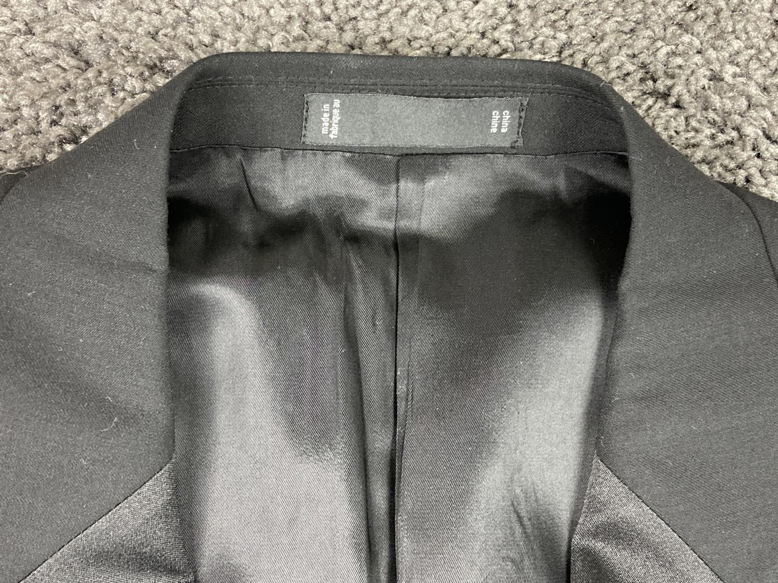 Emanuel Ungaro Wool Blazer Jacket  Black 2 Button Notch Lapel Lined Sz 38R