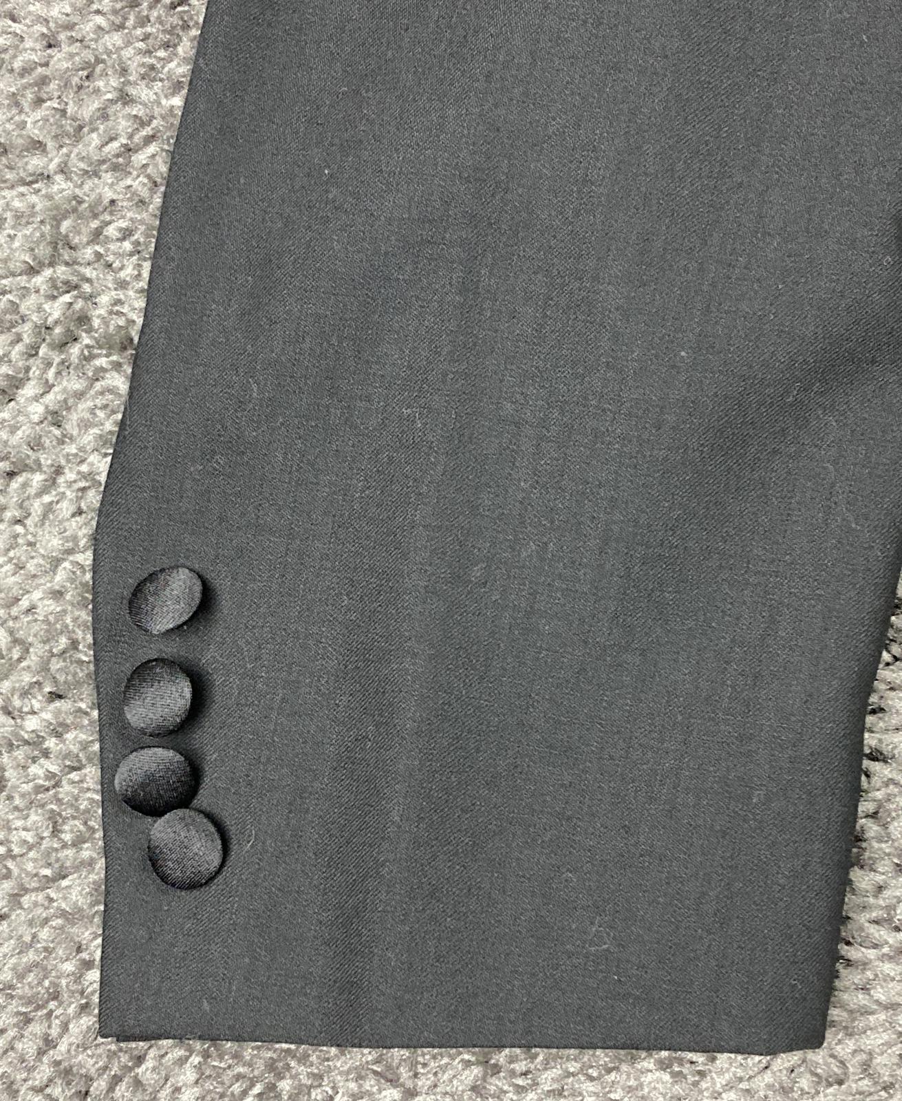 Emanuel Ungaro Wool Blazer Jacket  Black 2 Button Notch Lapel Lined Sz 38R