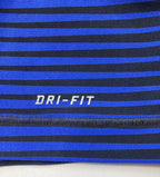 Nike Dri-FIT Racerback Shelf-Bra Tank Top Blue Black Stripe Women’s M 384019-060