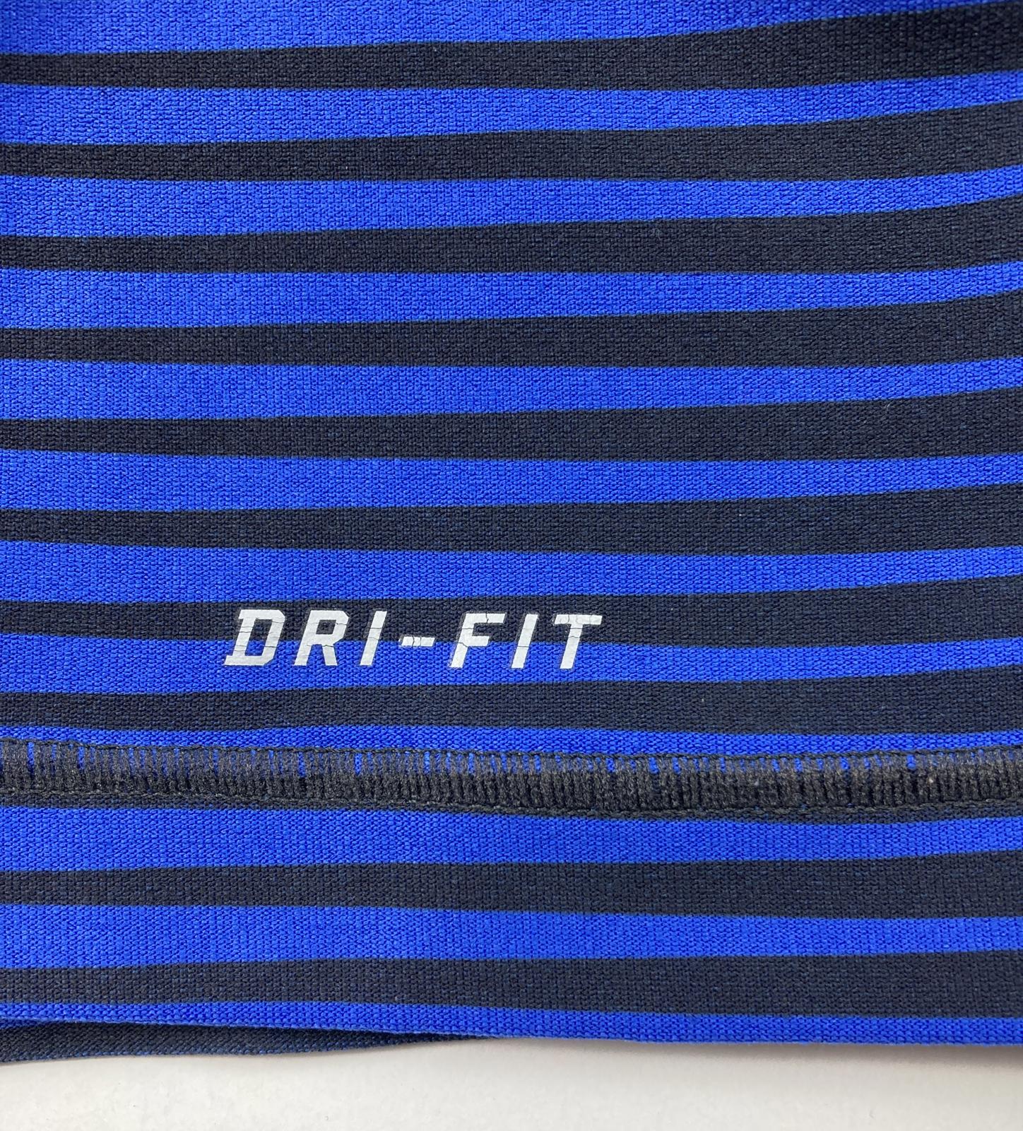 Nike Dri-FIT Racerback Shelf-Bra Tank Top Blue Black Stripe Women’s M 384019-060