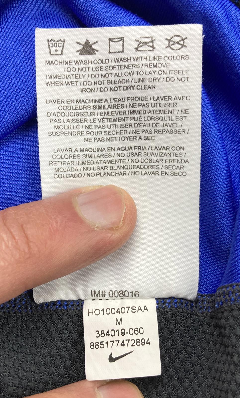 Nike Dri-FIT Racerback Shelf-Bra Tank Top Blue Black Stripe Women’s M 384019-060