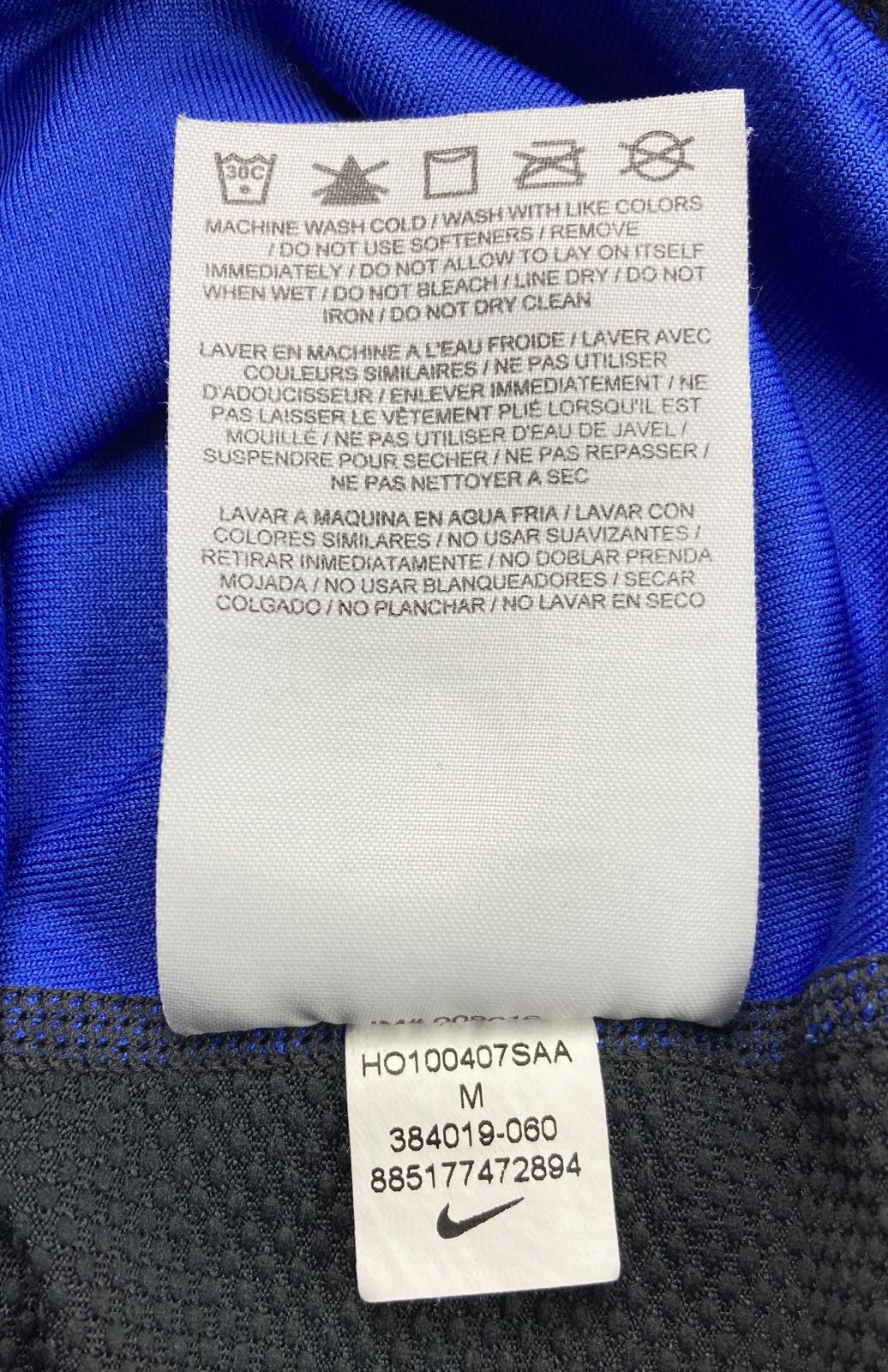 Nike Dri-FIT Racerback Shelf-Bra Tank Top Blue Black Stripe Women’s M 384019-060