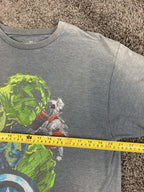 Marvel Avengers Age of Ultron Graphic T Shirt Mens Gray Mad Engine Heather Sz L