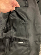 Emanuel Ungaro Wool Blazer Jacket  Black 2 Button Notch Lapel Lined Sz 38R