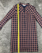 Gerard Darel Plaid Shirt Dress Womens Lined Wool Blend Long Sleeve Button Sz 10