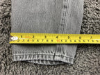 Zara Grey Paperbag Jeans High Waist Button Fly Tapered Acid Wash Womens Sz 0