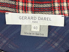 Gerard Darel Plaid Shirt Dress Womens Lined Wool Blend Long Sleeve Button Sz 10
