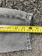 Zara Grey Paperbag Jeans High Waist Button Fly Tapered Acid Wash Womens Sz 0