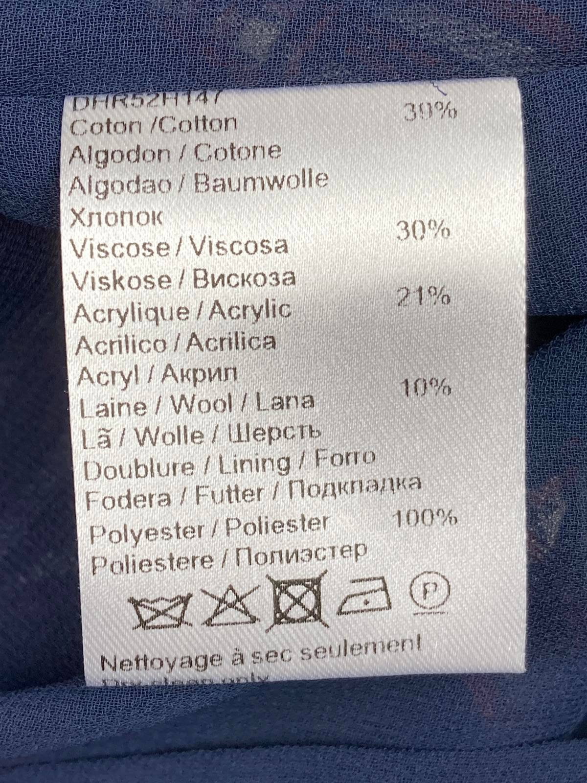 Gerard Darel Plaid Shirt Dress Womens Lined Wool Blend Long Sleeve Button Sz 10