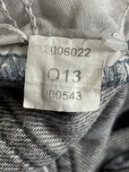 Zara Grey Paperbag Jeans High Waist Button Fly Tapered Acid Wash Womens Sz 0