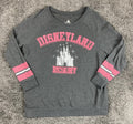 Disney Parks Disneyland Resort Castle 55 Grey Pink Jersey Sweatshirt Pullover 1X