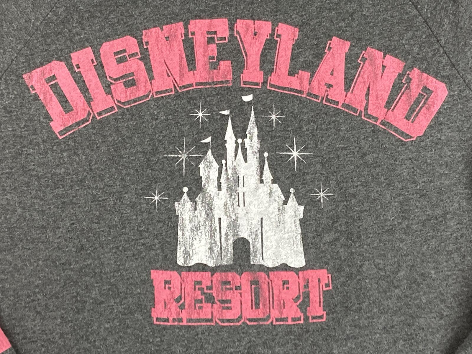 Disney Parks Disneyland Resort Castle 55 Grey Pink Jersey Sweatshirt Pullover 1X