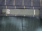 Emanuel Ungaro Striped Navy Blue Jacket 100% Wool Size 38R/32W