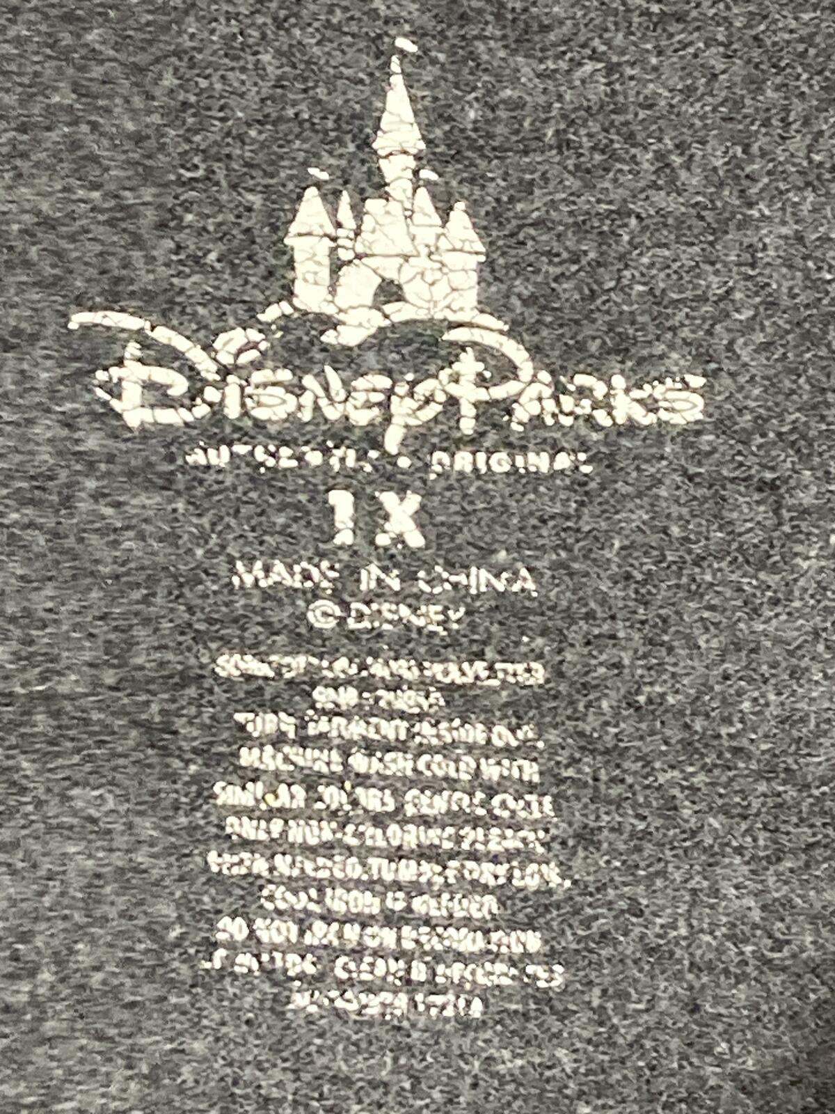 Disney Parks Disneyland Resort Castle 55 Grey Pink Jersey Sweatshirt Pullover 1X