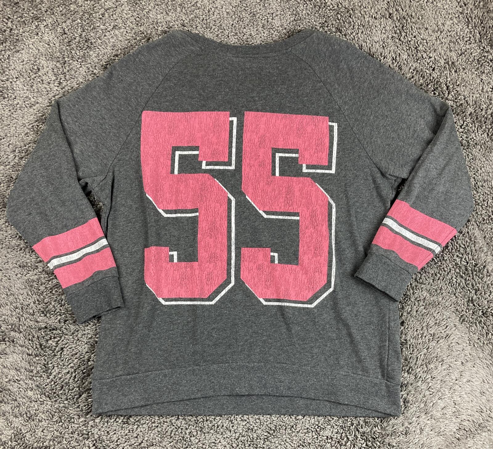 Disney Parks Disneyland Resort Castle 55 Grey Pink Jersey Sweatshirt Pullover 1X