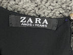 Zara Black Beaded Neckline Sleeveless Shift Dress Lined Cocktail Party Sz S