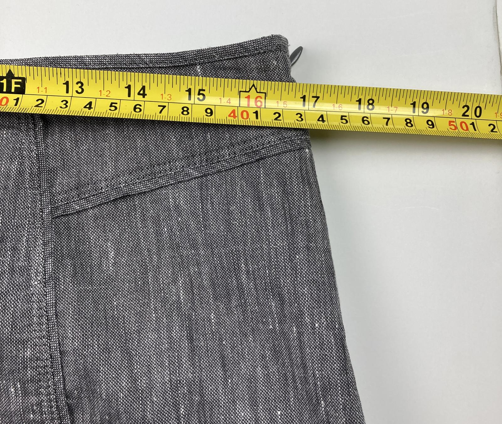 White House Black Market Linen-Blend Pencil Skirt Lined Gray Fleck Women’s Sz 12