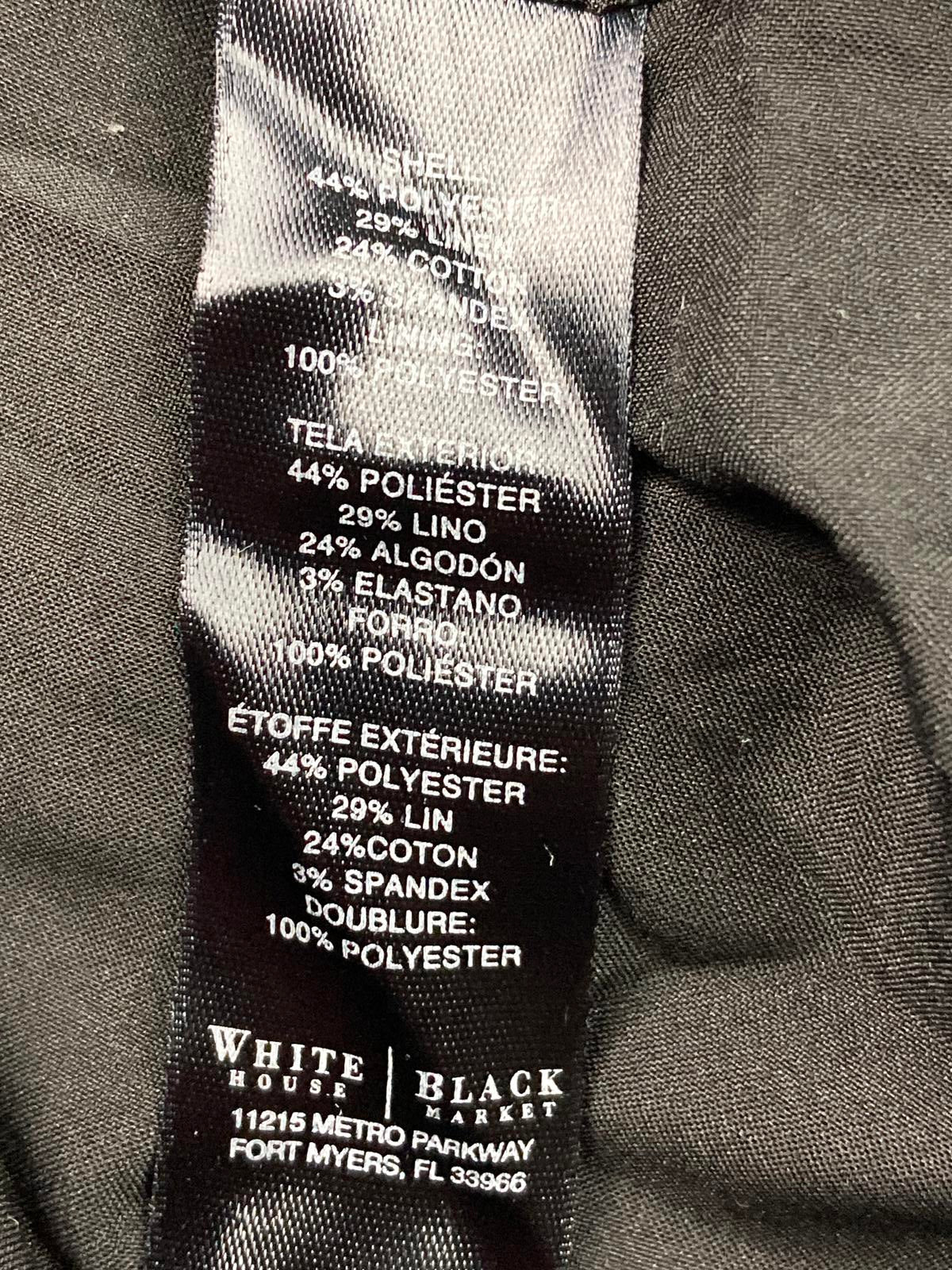 White House Black Market Linen-Blend Pencil Skirt Lined Gray Fleck Women’s Sz 12