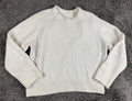 Abercrombie & Fitch Wool Blend Crewneck Sweater Cream Ivory Small Soft Fuzzy S