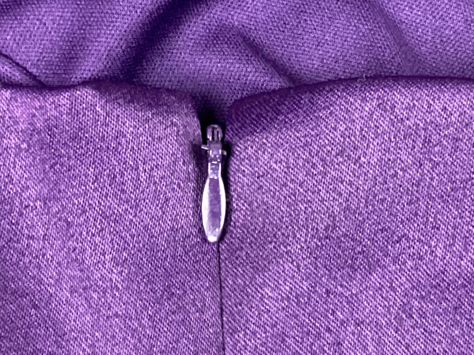 Eliza J Purple Satin One Shoulder Jeweled Brooch Cocktail Dress Lined Size 8