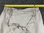 Lino Made In Italy 100% Linen Ruffle Wrap Skirt Beige Neutral Cottage Size L XL