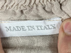 Lino Made In Italy 100% Linen Ruffle Wrap Skirt Beige Neutral Cottage Size L XL
