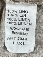 Lino Made In Italy 100% Linen Ruffle Wrap Skirt Beige Neutral Cottage Size L XL