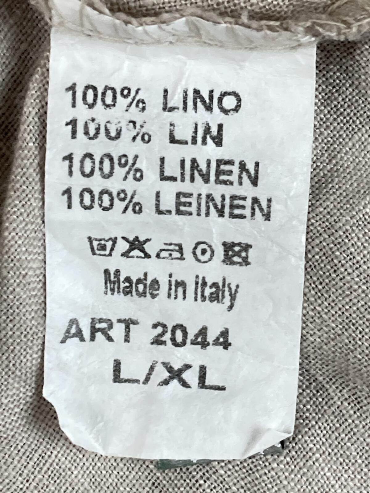 Lino Made In Italy 100% Linen Ruffle Wrap Skirt Beige Neutral Cottage Size L XL
