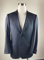 Emanuel Ungaro Wool Blazer Jacket  Black 2 Button Notch Lapel Lined Sz 38R