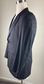 Emanuel Ungaro Wool Blazer Jacket  Black 2 Button Notch Lapel Lined Sz 38R