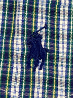 Ralph Lauren Big Shirt Sz XXL Green Blue Plaid Long Sleeve 100% Cotton
